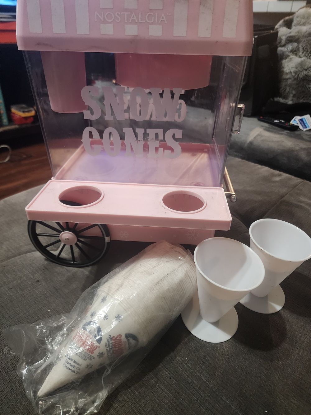 Nostalgia Pink Snow Cone Cart